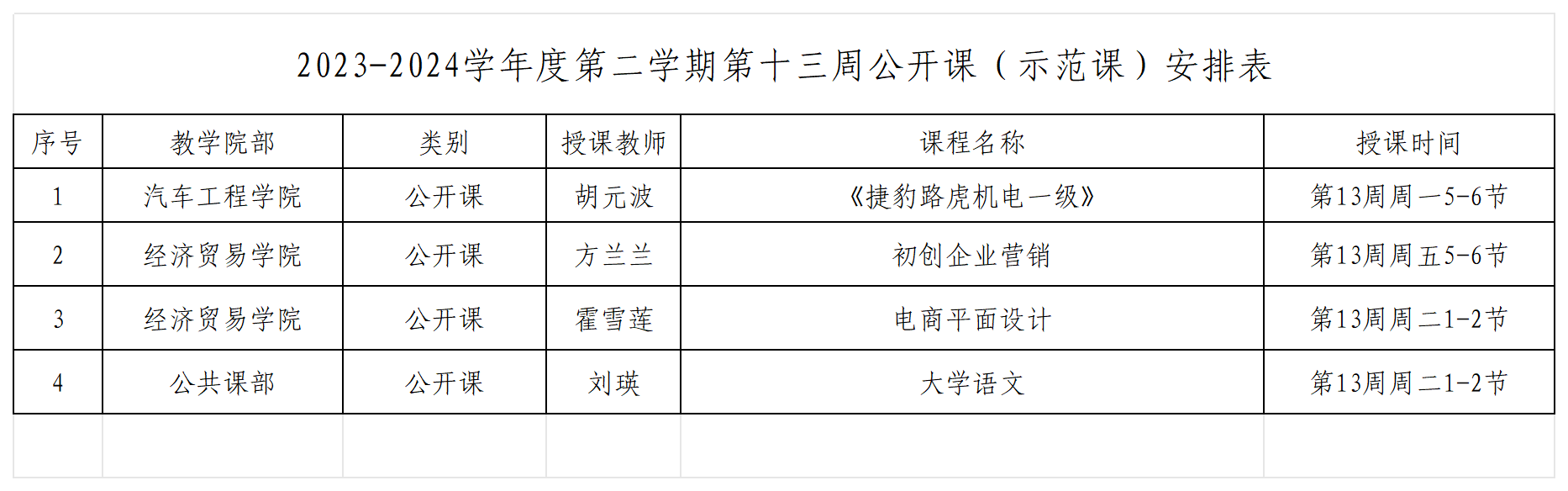 2023-2024學(xué)年度第二學(xué)期第十三周公開(kāi)課（示范課）安排表_Sheet1.png